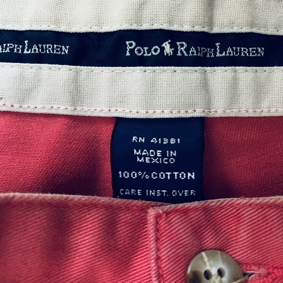 Ralph Lauren chino in Nantucket red, mens pleated chino pants 33x32 - Picture 9 of 16